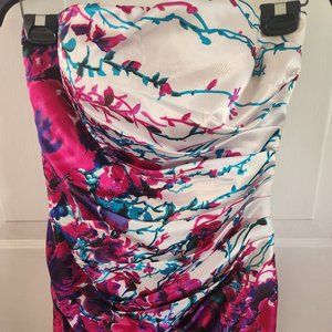 White Floral Prom Dress